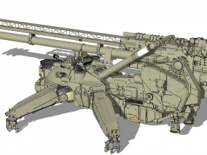 Sci fi cannon 380mm 3D Model