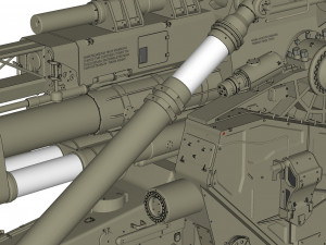 Sci fi cannon 380mm 3D Model