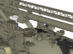 Sci fi cannon 380mm 3D Model