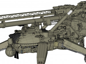Sci fi cannon 380mm 3D Model