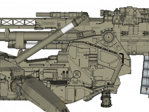 Sci fi cannon 380mm 3D Model