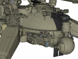 Sci fi cannon 380mm 3D Model