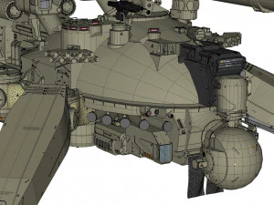 Sci fi cannon 380mm 3D Model