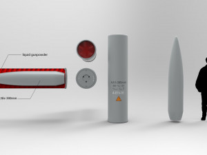 Sci fi cannon 380mm 3D Model