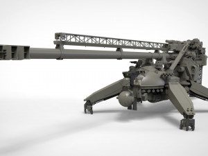 Sci fi cannon 380mm 3D Model