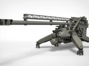 Sci fi cannon 380mm 3D Model