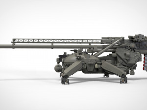Sci fi cannon 380mm 3D Model