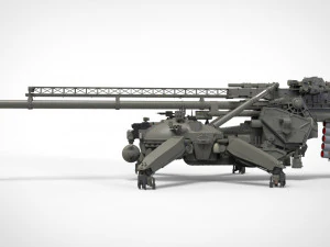 Sci fi cannon 380mm 3D Model