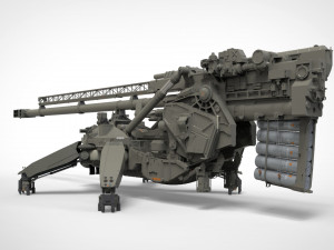 Sci fi cannon 380mm 3D Model