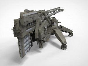Sci fi cannon 380mm 3D Model