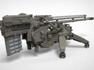 Sci fi cannon 380mm 3D Model
