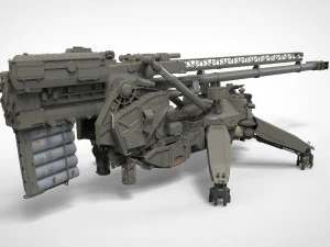 Sci fi cannon 380mm 3D Model