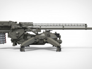 Sci fi cannon 380mm 3D Model
