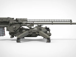 Sci fi cannon 380mm 3D Model