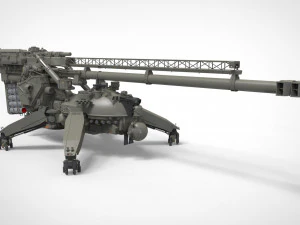 Sci fi cannon 380mm 3D Model