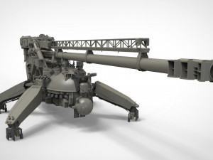 Sci fi cannon 380mm 3D Model