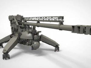 Sci fi cannon 380mm 3D Model