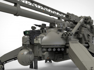 Sci fi cannon 380mm 3D Model