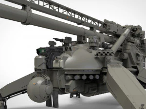 Sci fi cannon 380mm 3D Model