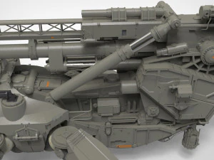 Sci fi cannon 380mm 3D Model
