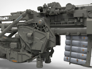 Sci fi cannon 380mm 3D Model