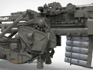 Sci fi cannon 380mm 3D Model