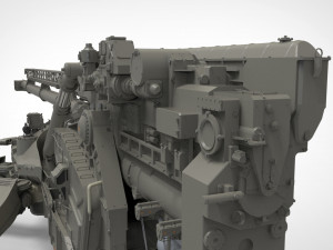 Sci fi cannon 380mm 3D Model