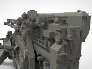 Sci fi cannon 380mm 3D Model