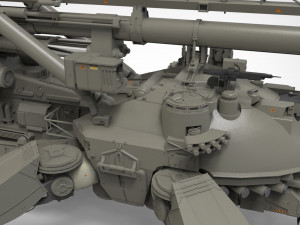 Sci fi cannon 380mm 3D Model