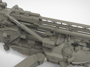 Sci fi cannon 380mm 3D Model