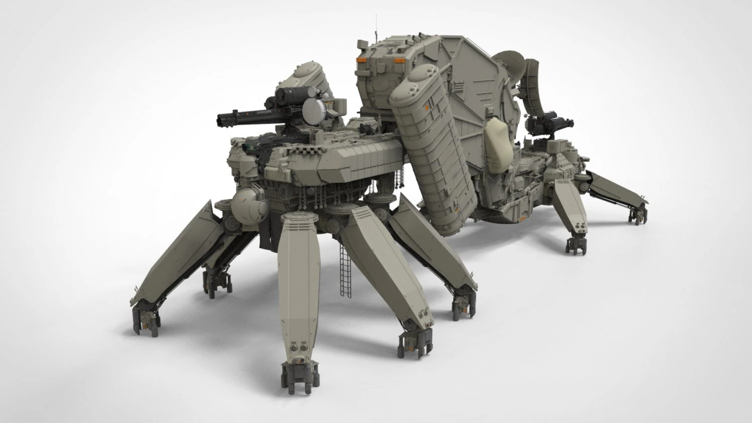 Mobile missile launcher basement 3D Model .c4d .max .obj .3ds .fbx .stl .blend 