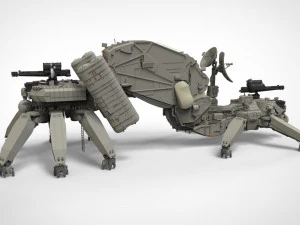 Mobile missile launcher basement 3D Model