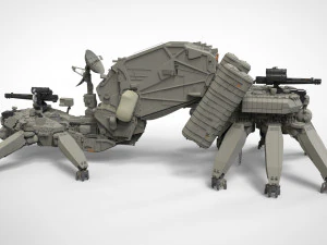 Mobile missile launcher basement 3D Model