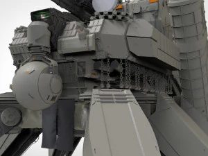Mobile missile launcher basement 3D Model
