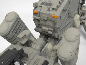 Mobile missile launcher basement 3D Model