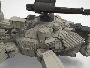 Mobile missile launcher basement 3D Model