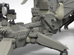 Mobile missile launcher basement 3D Model