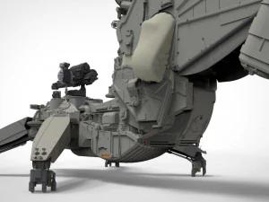 Mobile missile launcher basement 3D Model