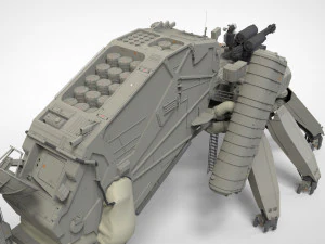 Mobile missile launcher basement 3D Model