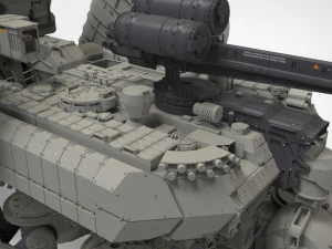 Mobile missile launcher basement 3D Model