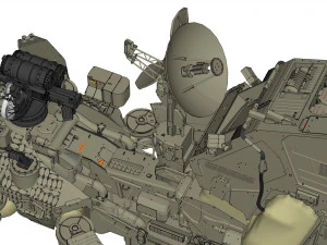 Mobile missile launcher basement 3D Model