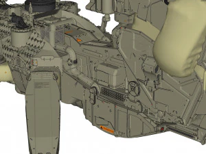 Mobile missile launcher basement 3D Model