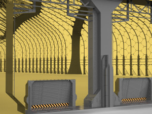 Barrier city 3D Model