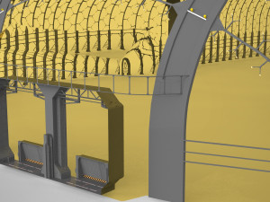 Barrier city 3D Model