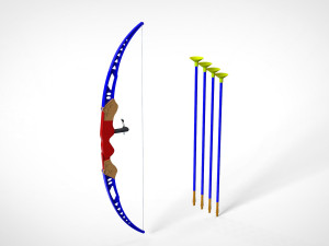 Toy bow and arrow dart playset 3D मॉडल