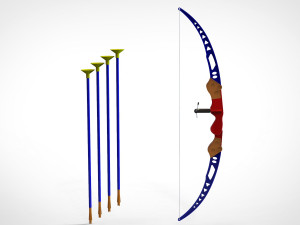 Toy bow and arrow dart playset 3D 모델