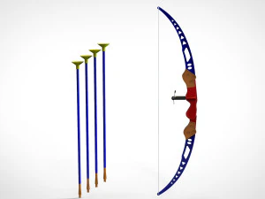 Toy bow and arrow dart playset 3D Model