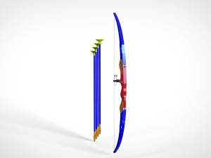 Toy bow and arrow dart playset 3D 모델