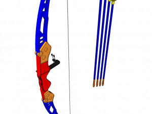 Toy bow and arrow dart playset 3D 모델