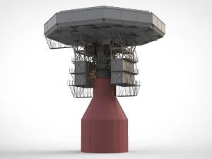 Stazione radar Corona Modello 3D